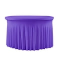 thumbnail image 3 of Spandex Round Table Cloths For 60 Inch Table, Wrinkle Free Stretchy Round Tablecloths, Washable Table Covers For Wedding Birthday Parties Banquet, 3 of 7