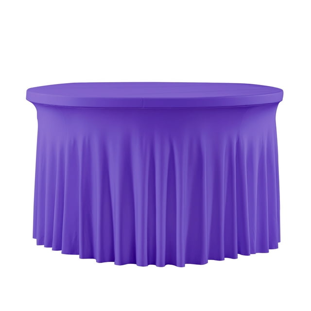 Tablecloth Round 60in Waterproof Spill-Proof Wipeable Table Cloth, Wrinkle Free Circle Dining Table Cover For Birthday Party Outdoor Kitchen