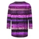 thumbnail image 5 of Heisall Women's T-Shirts Casual Abstract Striped Print Round Neck Three-Quarter Sleeve Loose Pullover 2025 New Arrival Fashionable Tops, 5 of 6