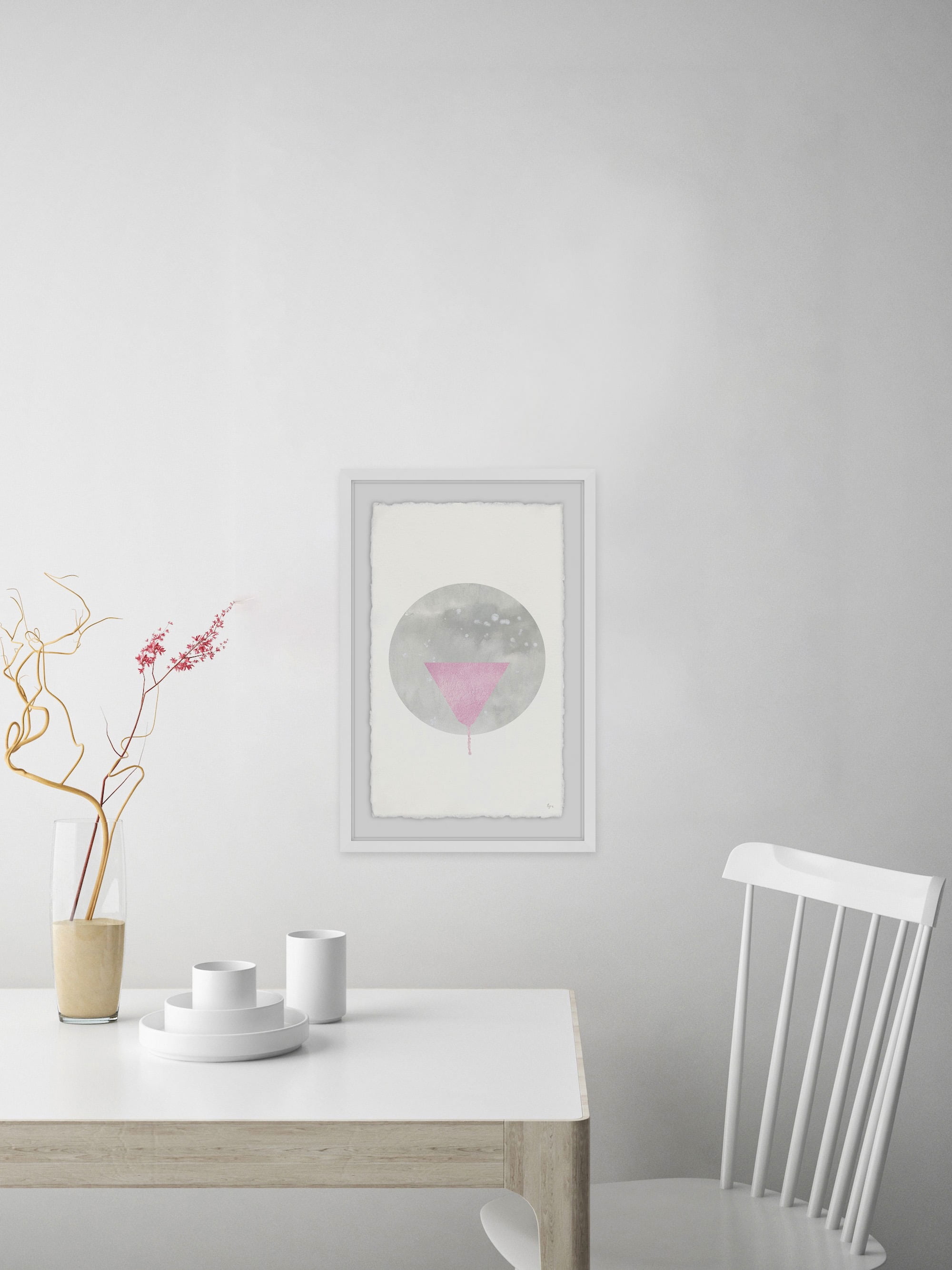 Pink Cone II Framed Painting Print