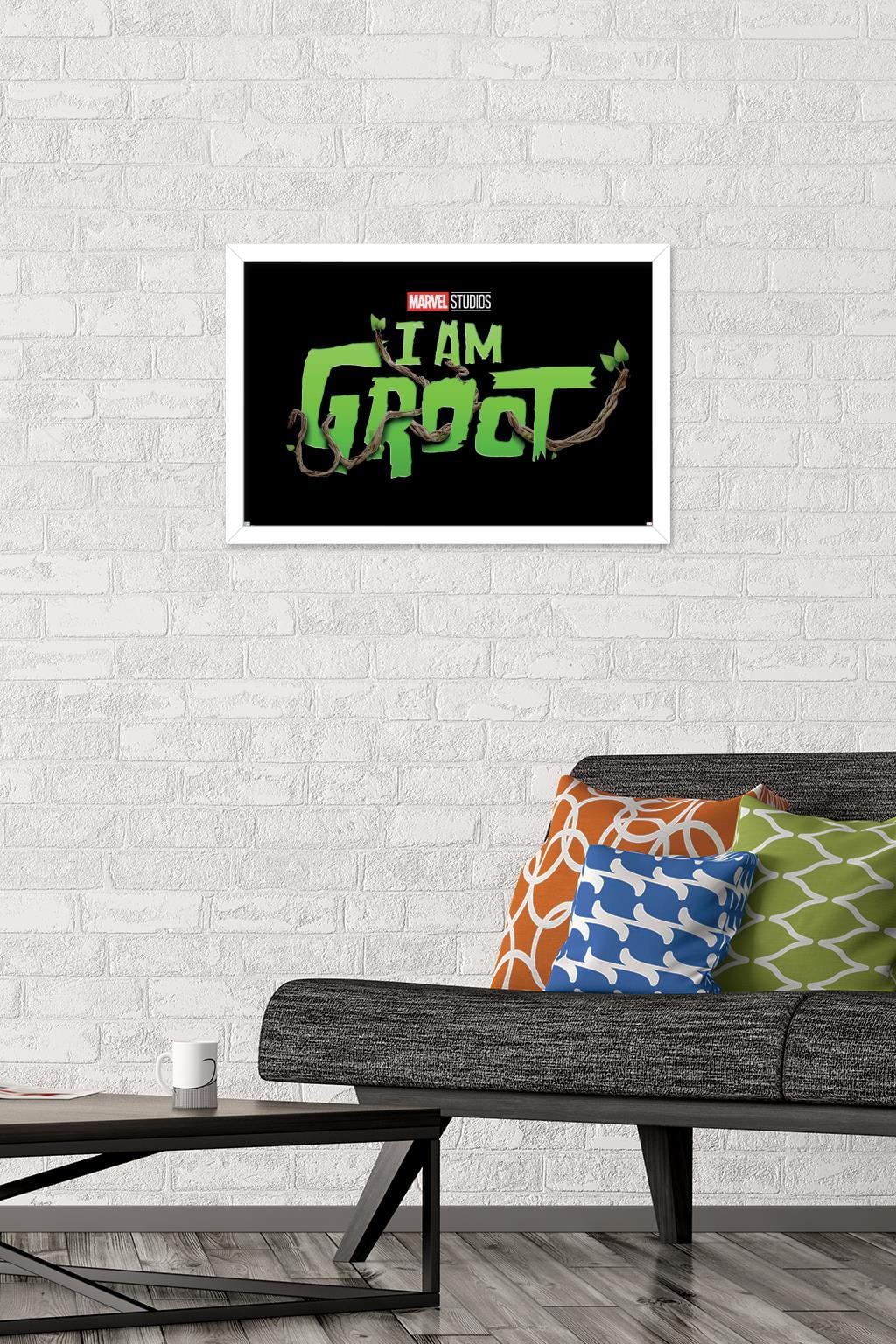 Marvel I Am Groot - Logo Wall Poster, 14.725" x 22.375", Framed