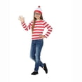 thumbnail image 3 of Disfraz de "¿Dónde está Wally?", disfraz familiar de cosplay para Halloween, conjunto con sombrero y gafas para adultos y niños., 3 of 4
