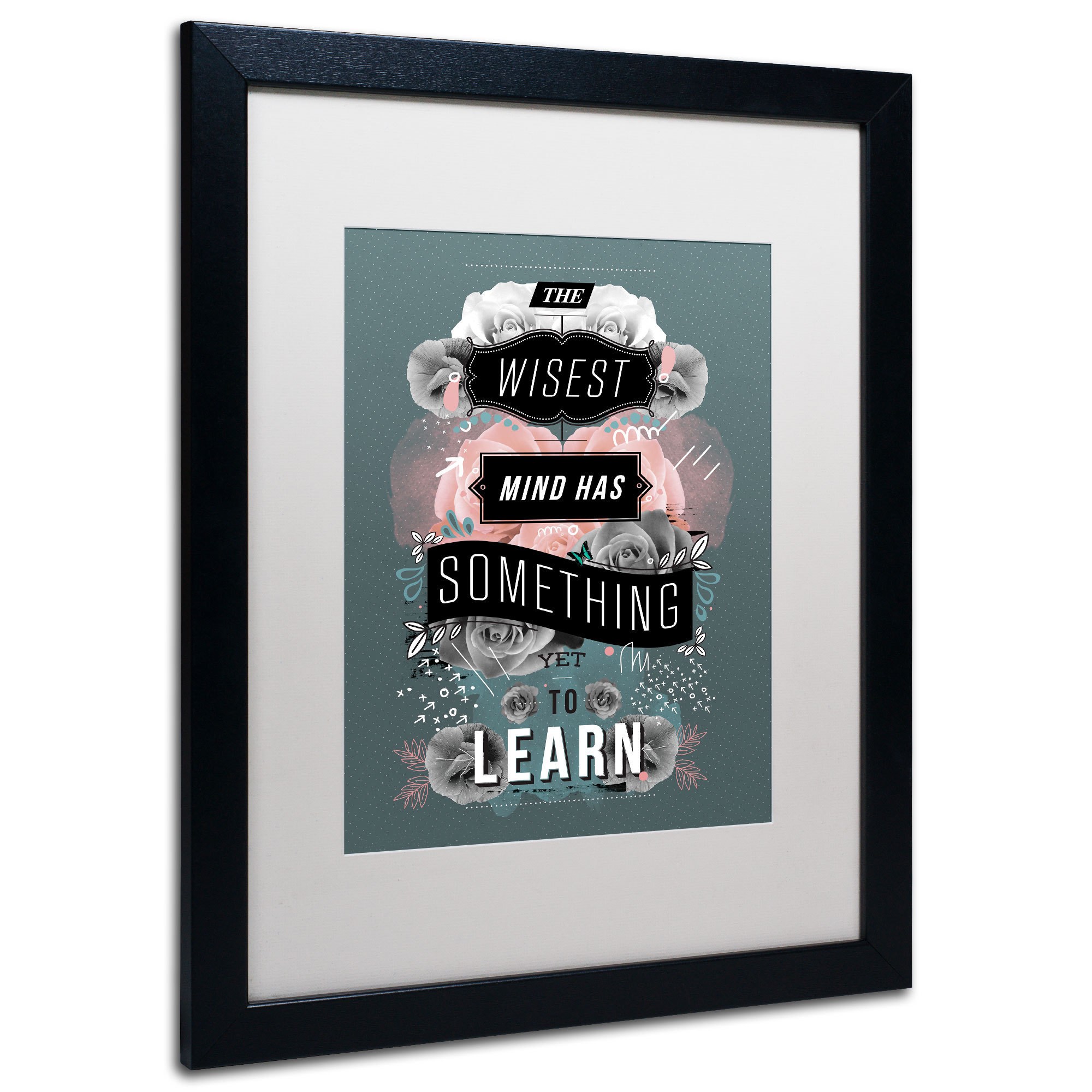 Trademark Fine Art "A Beautiful Mind" Canvas Art by Kavan & Co, White Matte, Black Frame
