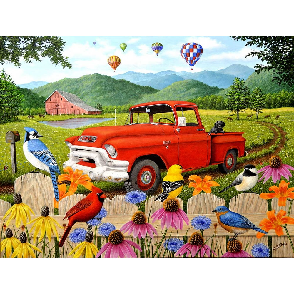 the-red-truck-a-500-piece-puzzle-by-sunsout-walmart-walmart