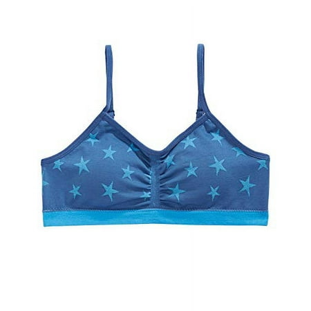 Maidenform 2-Pc. Star-Print Bra & Underwear Set L(10/12) Blue bra MSRP $26