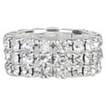 thumbnail image 5 of Elastic Silver Tone 3 Row Crystal Rhinestone crystal ring toe Toe Ring Bridal Jewelry 9mm, 5 of 5