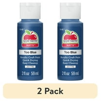 (2 pack) Apple Barrel Acrylic Craft Paint, Matte Finish, Too Blue, 2 fl oz