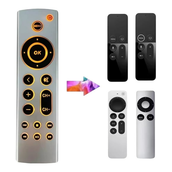 Control Compatible con Apple TV Reemplazo Iluminado