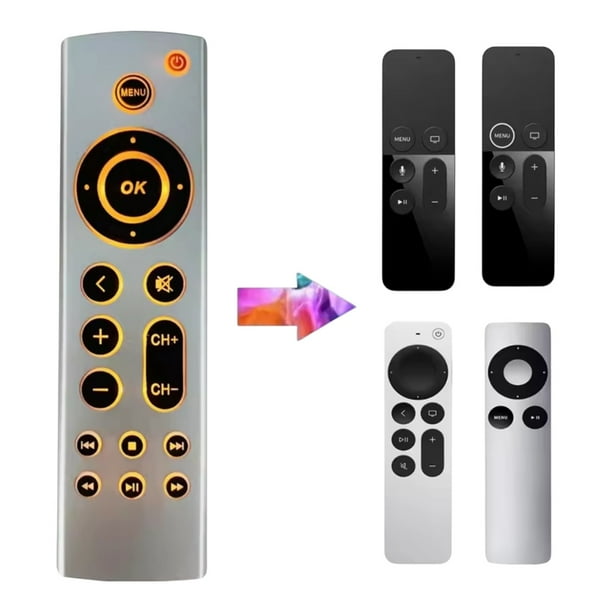 Control con Teclado Iluminado Compatible con Apple TV