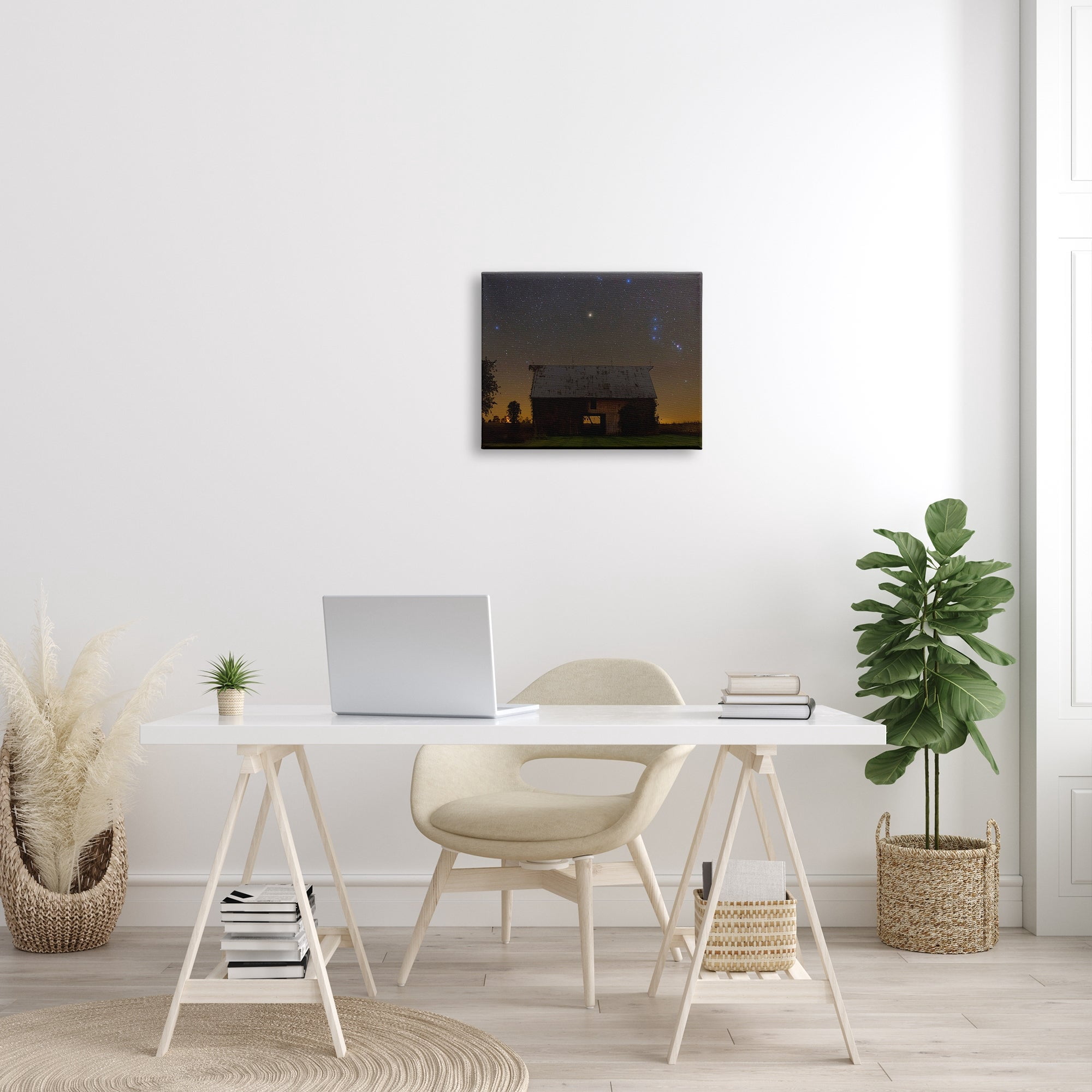 Stupell Industries Luminous Stars Shining Nighttime Constellations Quiet Cabin Photograph Gallery Wrapped Canvas Print Wall Art, Design by Royce Bair