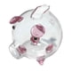 thumbnail image 4 of Decoraciones de mesa de cristal transparente de la alcancía del cerdo, caja del ahorro del dinero del banco del ahorro para los niños, 4 of 9