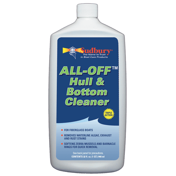 SUDBURY Hull Cleaner 2032 All-Off; For Use On Fiberglass Surface; 32 Ounce Bottle; Single