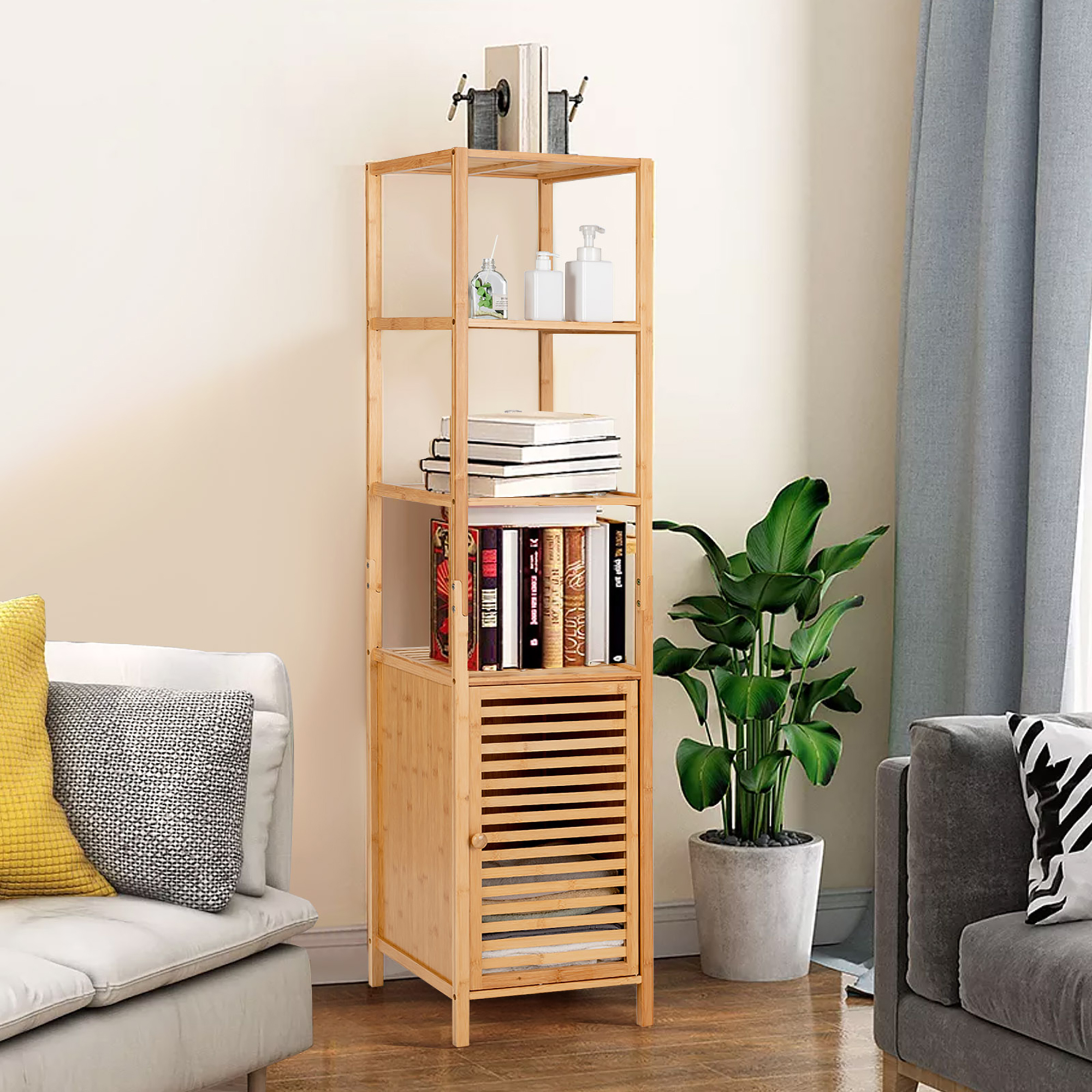 1pc Bamboo 3-Tier Corner Rack, Bathroom Storage Shelf, Free Standing Shower  Corner Shelves, Bathroom Storage Organizer, Bathroom Storage And Organizat