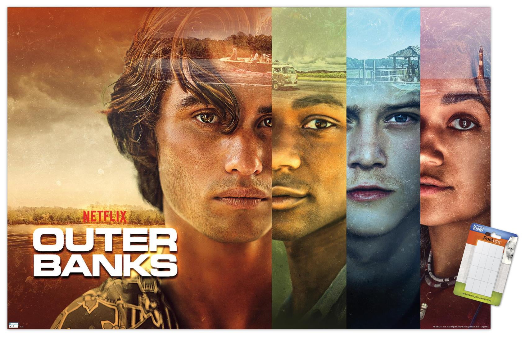 Netflix Outer Banks Faces Wall Poster, 22.375" x 34"