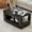 High Gloss-black Large, variant on Coffee Table with Storage, 39" Small Center Table with Transparent Legs and Sides Storage, Farmhouse 2-Tier Coffee Tables for Living Room, Home Office, Apartment, Brown Wood Grain Finish