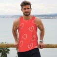 thumbnail image 6 of Goofa Cute love heart Pattern Men's Workout Tank Top Slim-Fit Tank Quick Dry Fit Muscle Tank Top Beach Tank Top Bodybuilding Sleeveless T Shirt-Medium, 6 of 7