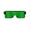 Green, variant on Party LED Glasses - USB Rechargeable Light Up Glasses with 10 Flashing Neon Patterns, LED Glowing Eyewear for Nightclub, Raves, Festivals & Parties