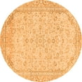 thumbnail image 1 of Ahgly Company Indoor Round Abstract Orange Modern Area Rugs, 7' Round, 1 of 4