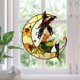 thumbnail image 5 of Halloween Magical Crescentmoon Witch LightCatcher Acrylic Glittering Hanging Decor, 5 of 5