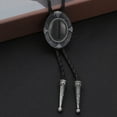 thumbnail image 4 of Yokua Fashion Shirt Bolo Ties Men Vintage Bolo Tie Music Festival PU Rope Shirt Tie, 4 of 12