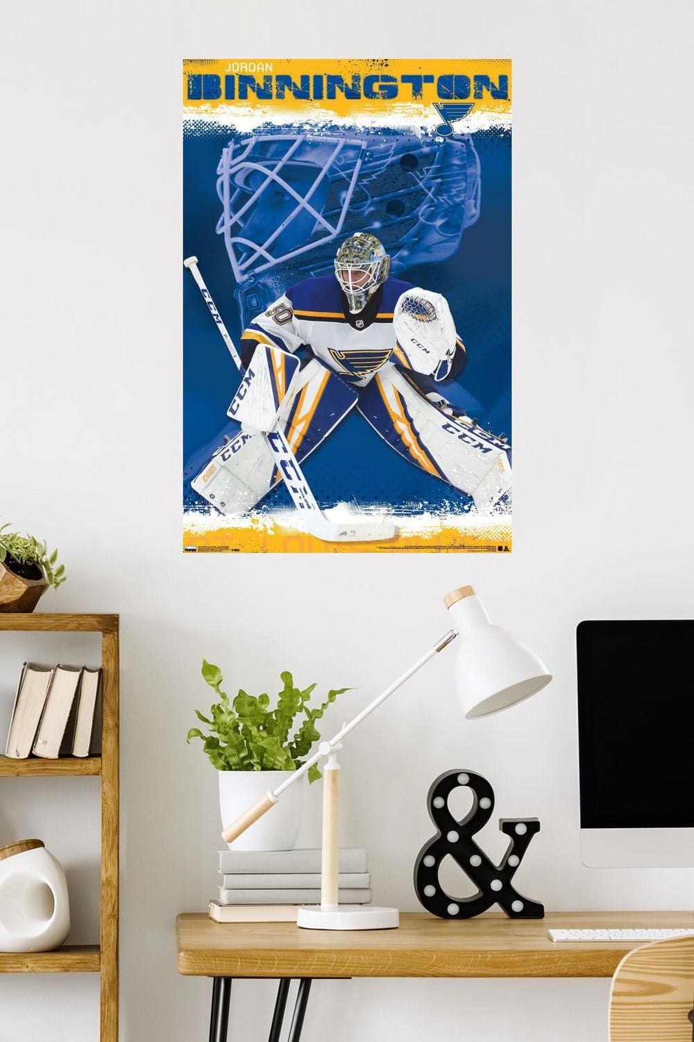 NHL St. Louis Blues - Jordan Binnington 19 Wall Poster, 22.375" x 34"
