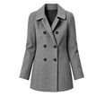 thumbnail image 5 of Zormilly Pea Coats for Women Long Sleeve Double Breasted Lapel Collared Winter Coat with Pockets Buttons Slim Jackets, S-2XL, 5 of 6