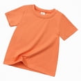 thumbnail image 2 of TOWED22 Toddler Cotton T-Shirt Short Sleeve Cute Graphic Shirt for Kids Girls Boys Tees(Orange,18-24 M), 2 of 4