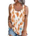 thumbnail image 4 of gakvbuo Summer Tank Tops For Women 2024 Casual Workout Shirts Scoop Neck Sleeveless U Neck Dolphin Hem Flowy Loose Fit Button Down Blouse Henley Tshirts Tunic Top, 4 of 7