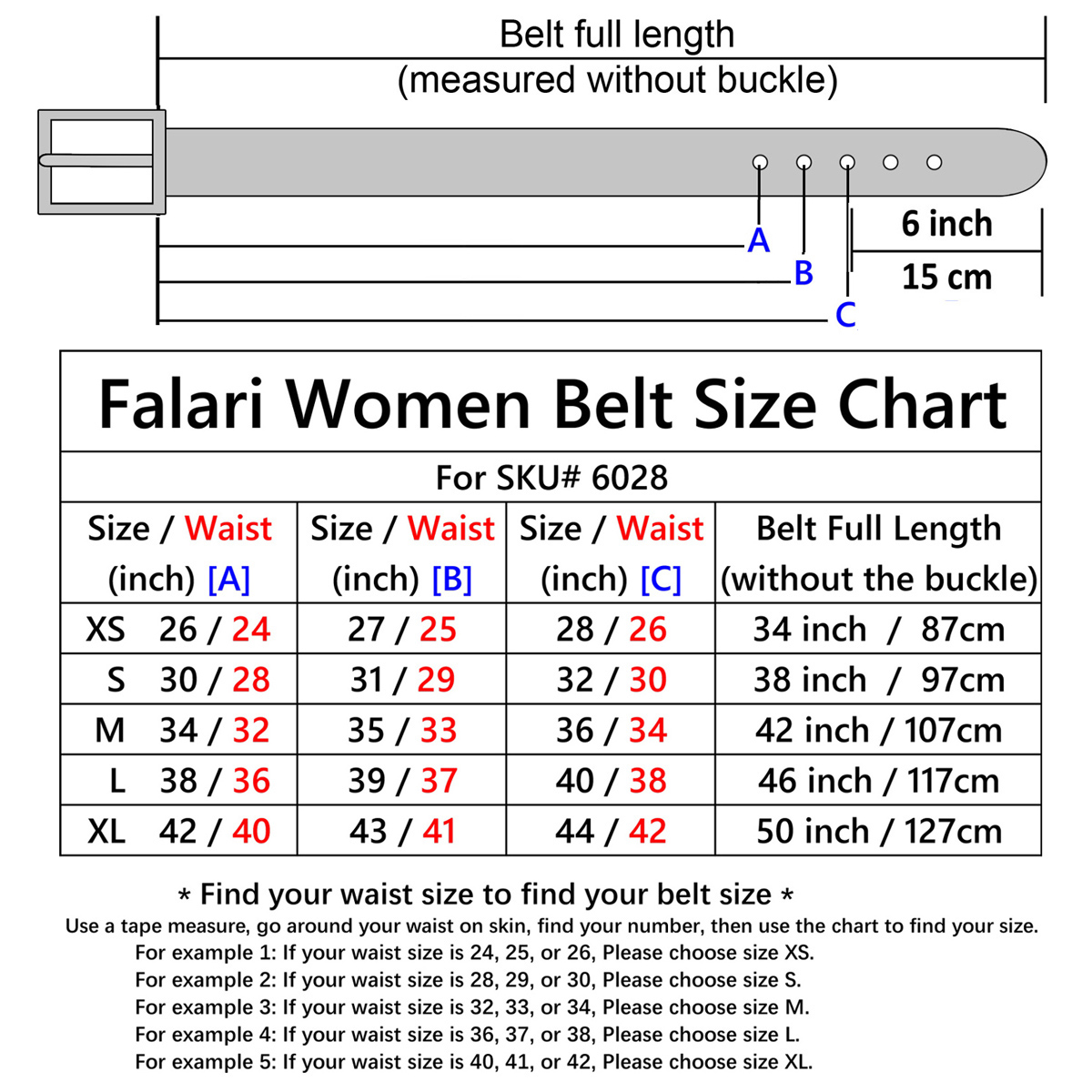 Falari Women's Genuine Leather Dress Belt photo 6