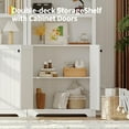 thumbnail image 4 of Luku 71.6" Tall Arched Storage Cabinet, 5-Tier Wooden Pantry with Doors & Adjustable Shelves, Arch Organizer, 4 of 8