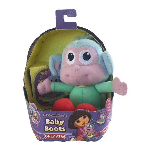 Fisher Price Dora The Explorer Baby Boots Stuffed Animal Monkey Pal