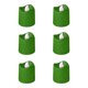 thumbnail image 2 of Pack de 6 luces LED para velas | Juego de velas electrónicas sin llama, plástico dorado, rojo, verde | Alimentado por batería, parpadeo realista, ahorro de energía | Decoración navideña interior, 2 of 6
