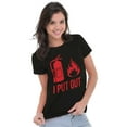 thumbnail image 3 of Put Out Fire Firefighter Fireman Womens Fitted Plus Size Graphic Tee Brisco Brands 2X, 3 of 5