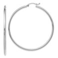 thumbnail image 1 of 14k White Gold Hoop Earrings Round, 1 of 6