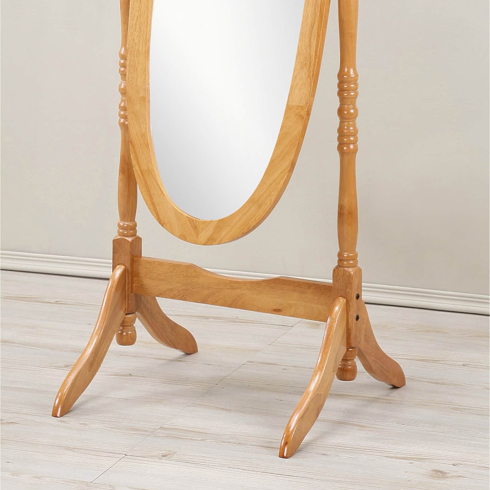 Roundhill Furniture Traditional Queen Anna Style Floor Cheval Mirror 