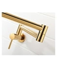 thumbnail image 3 of Pot Filler Tap Wall Mounted Foldable Kitchen Faucet Single Cold Single Hole Rose Gold Sink Tap Rotate Folding Spout Brass ,360° Swivel Spout, 3 of 6