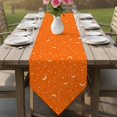 thumbnail image 6 of Orange Halloween Table Runner Linen Burlap Table Runner 70 Inches Long Starry Night Moon Shiny Dresser Scarves for Kitchen Island Coffee Dining Room Party Wedding Banquet Holiday Decoration 13"x70", 6 of 8