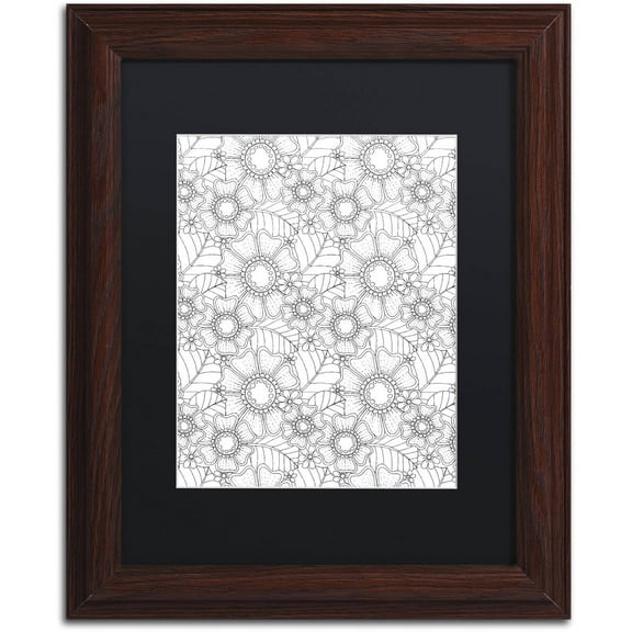 Trademark Fine Art "Big Beautiful Blossoms 12" Canvas Art by Hello Angel, Black Matte, Wood Frame