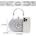 thumbnail image 3 of LHSHID Pochette en Cristal pour Femmes Sac à Main de Soirée en Strass pour Mariage Fête, 3 of 6