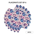 thumbnail image 2 of Placemats Set Of 4 / 6, Blue Record Rock Skull Placemats For Dining Table Indoor/Outdoors Heat Resistant Washable Placemats 18" X 12", 2 of 8