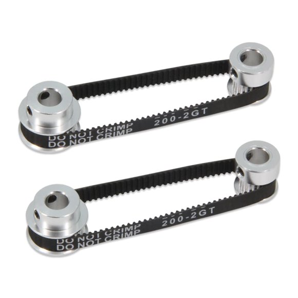 Befenybay 2Kit 2GT rueda síncrona 20 y 30 dientes polea de sincronización de aluminio de 8 mm de diámetro con 2 piezas de longitud 200 mm ancho 6 mm correa (20-30T-8B-6)