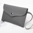 thumbnail image 3 of Bolsa Mujeres Cerrojo PU Cuero Puro Cartera larga Monedero Teléfono Embrague Muñequeras / Gris JShteea Para Estrenar, 3 of 4
