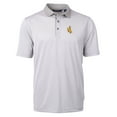 thumbnail image 2 of Men's Cutter & Buck  Gray/White Wyoming Cowboys Big & Tall Virtue Eco Pique Micro Stripe Recycled Polo, 2 of 3