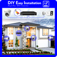 thumbnail image 4 of Security Camera System 4K 8MP Color Night Vision Spotlight, 4-Camera DVR Surveillance Kit Outdoor DIY Wired 1TB HDD, Home Security Camera System, Hunter-LE Series, 4 of 13