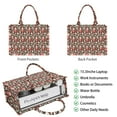 thumbnail image 2 of Large Capacity Tote Bag,Brown Christmas Dessert Pattern Handbag Fashion Luxury Tote Bag,15.7"x13"x 5.1" Inches,Laptop Compatible, 2 of 6