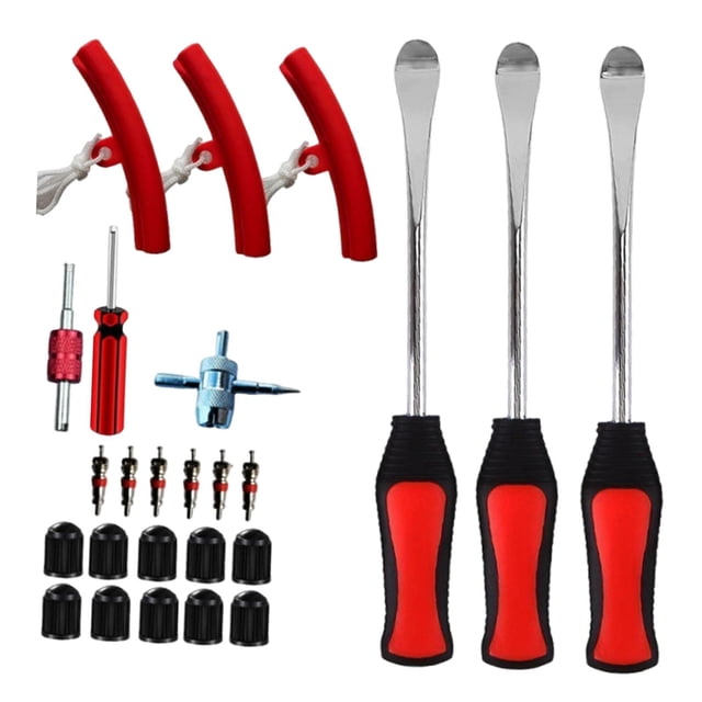 koolsoo Auto Motorbike Tire Changing Spoons Tool Set Accessories with Rim Protection 25Pcs