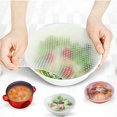 thumbnail image 1 of Amdohai 4pcs Reusable Silicone Food Storage Covers Food Wraps for Bowls, 1 of 6
