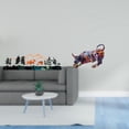 thumbnail image 2 of Escultura de pared de flores de metal, decoración artística, estatua de toro de resina, figura de animal pintada, adorno artesanal adecuado para sala, 2 of 8