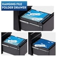 thumbnail image 6 of Sanmadrola 3 Drawer File Cabinet with Lock Mobile File Cabinets for Home Office Steel Mobile Filing Cabinet Metal Rolling Locking Office Cabinets Under Desk for Legal Letter Size, Black, 6 of 9