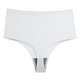 thumbnail image 2 of YWDJ Womens Underwear Cheeky Plus Size Lightweight High Waist No Show Oversized and Ultra-high Underwear Underwear Underwear White 2XL, 2 of 3